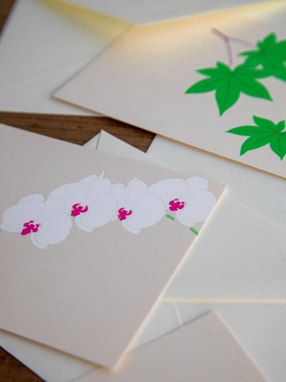 Silk Screen Flower Single Greeting Card