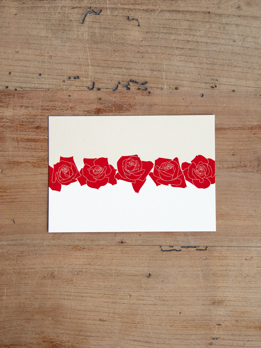 Silk Screen Flower Single Greeting Card