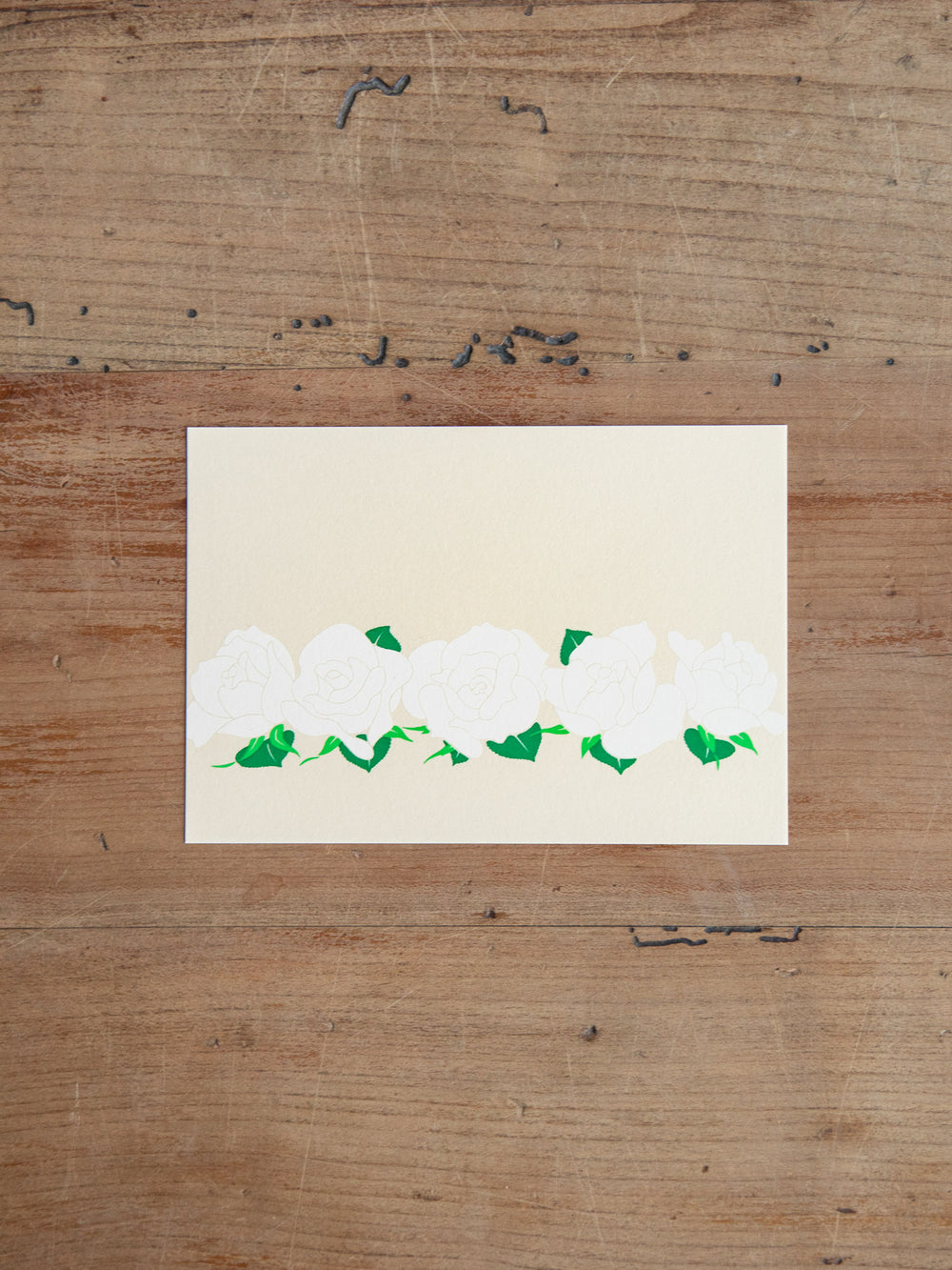 Silk Screen Flower Single Greeting Card