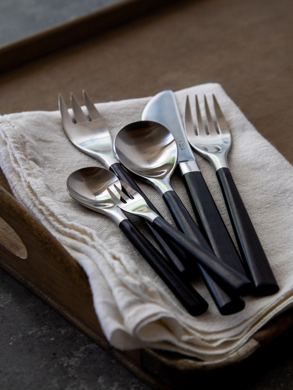 Sori Yanagi Black Birch Cutlery
