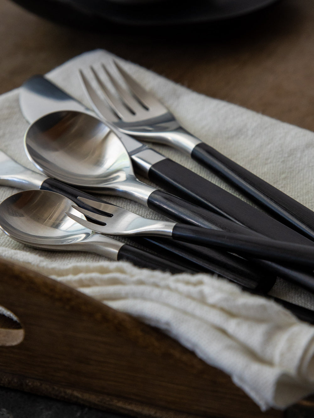 Sori Yanagi Black Birch Cutlery