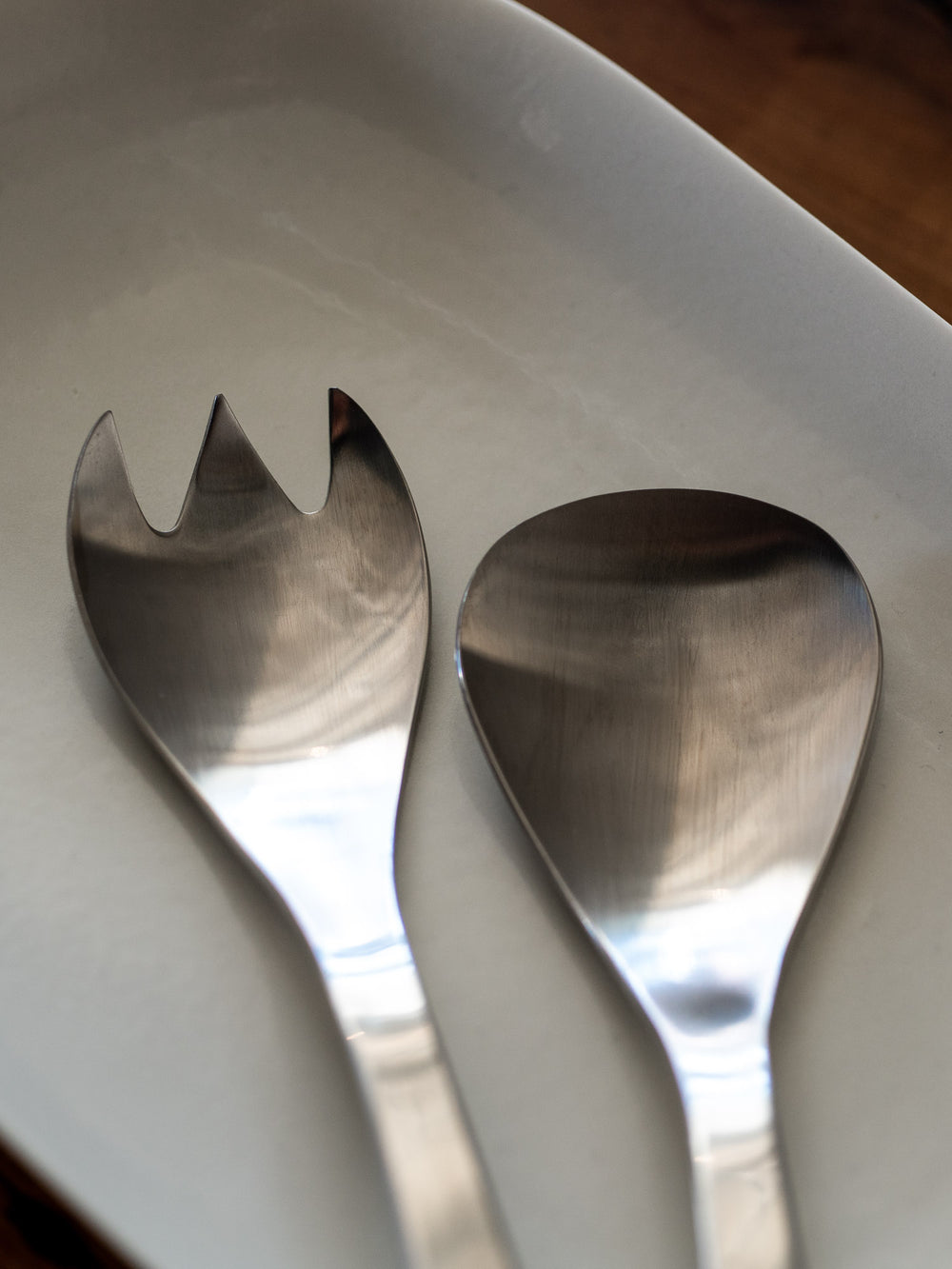 Sori Yanagi Stainless Service Spoon & Fork
