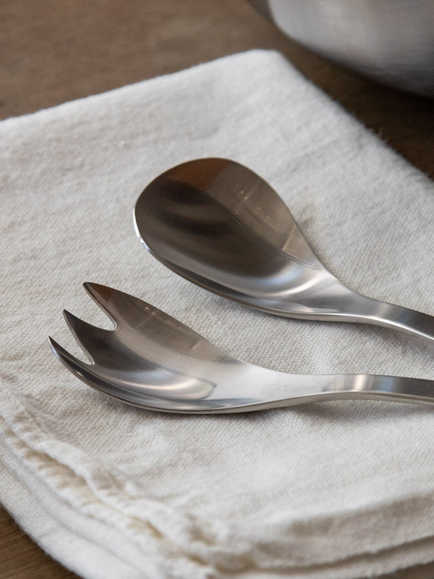 Sori Yanagi Stainless Service Spoon & Fork