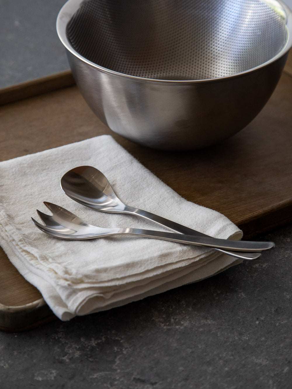 Sori Yanagi Stainless Service Spoon & Fork