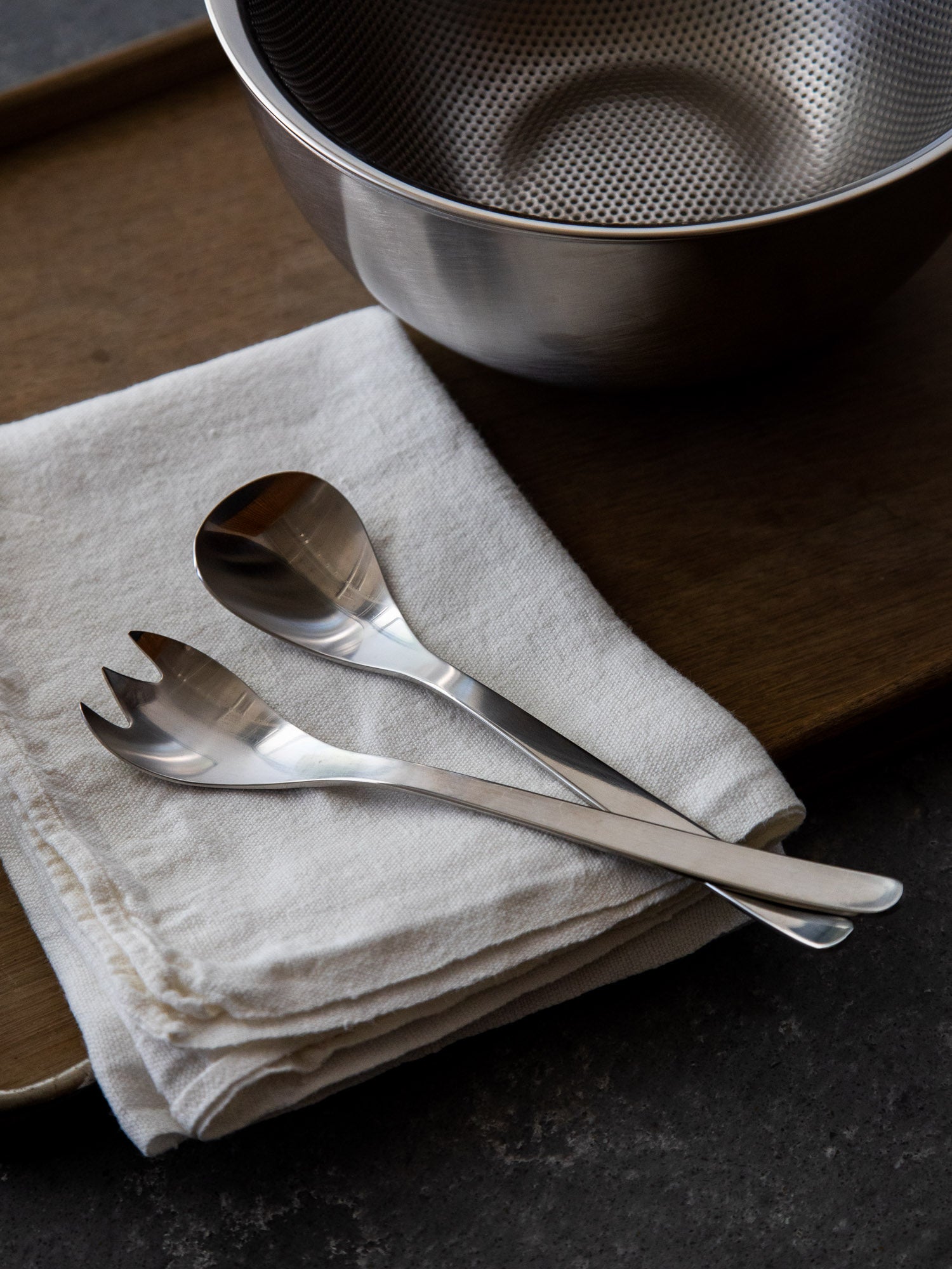 Sori Yanagi Stainless Service Spoon & Fork