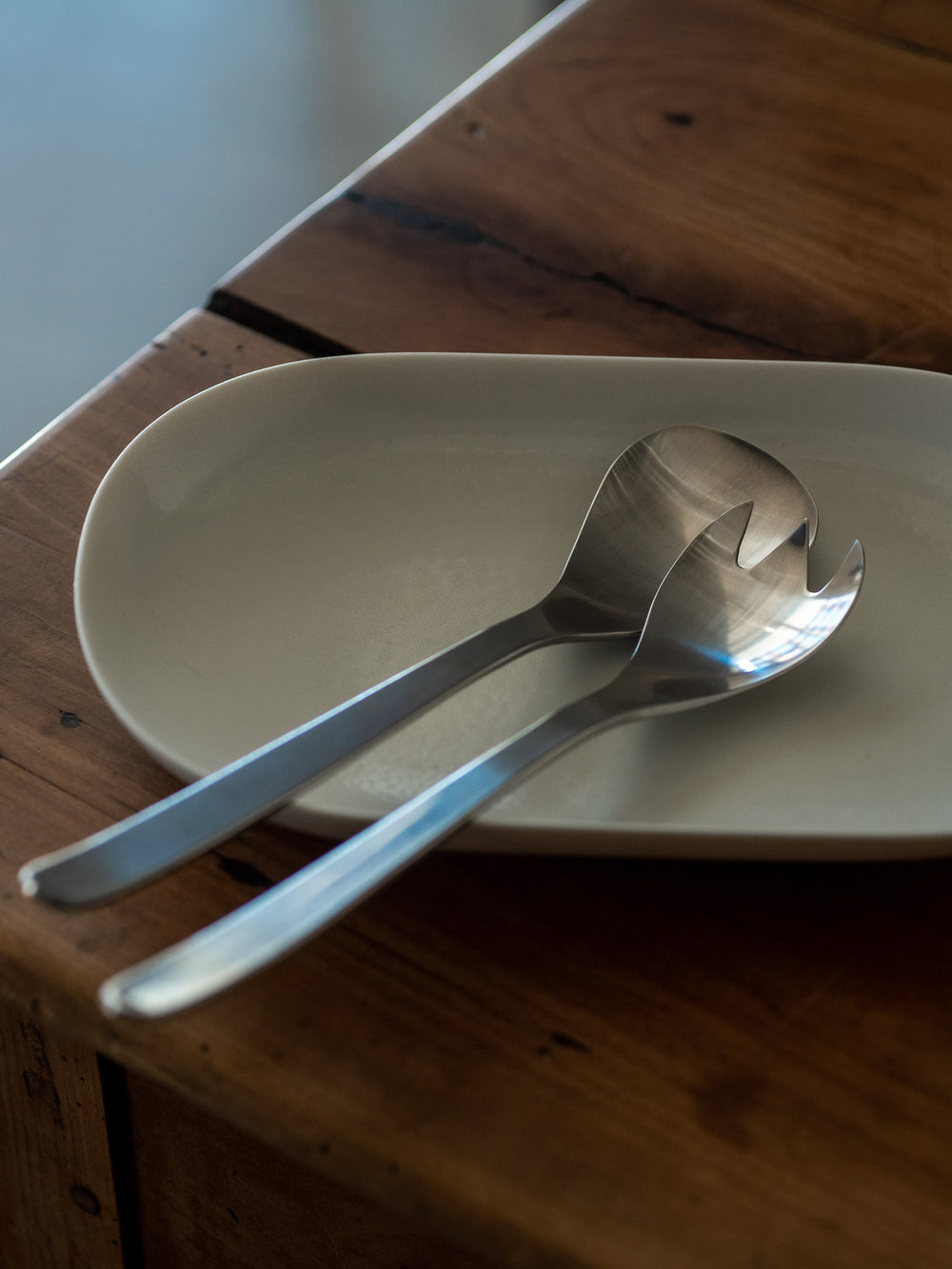 Sori Yanagi Stainless Service Spoon & Fork