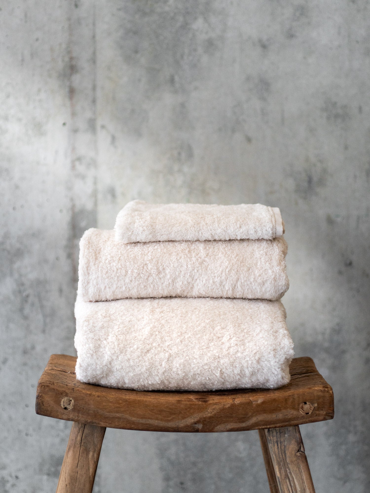 Beige and white cheap towels