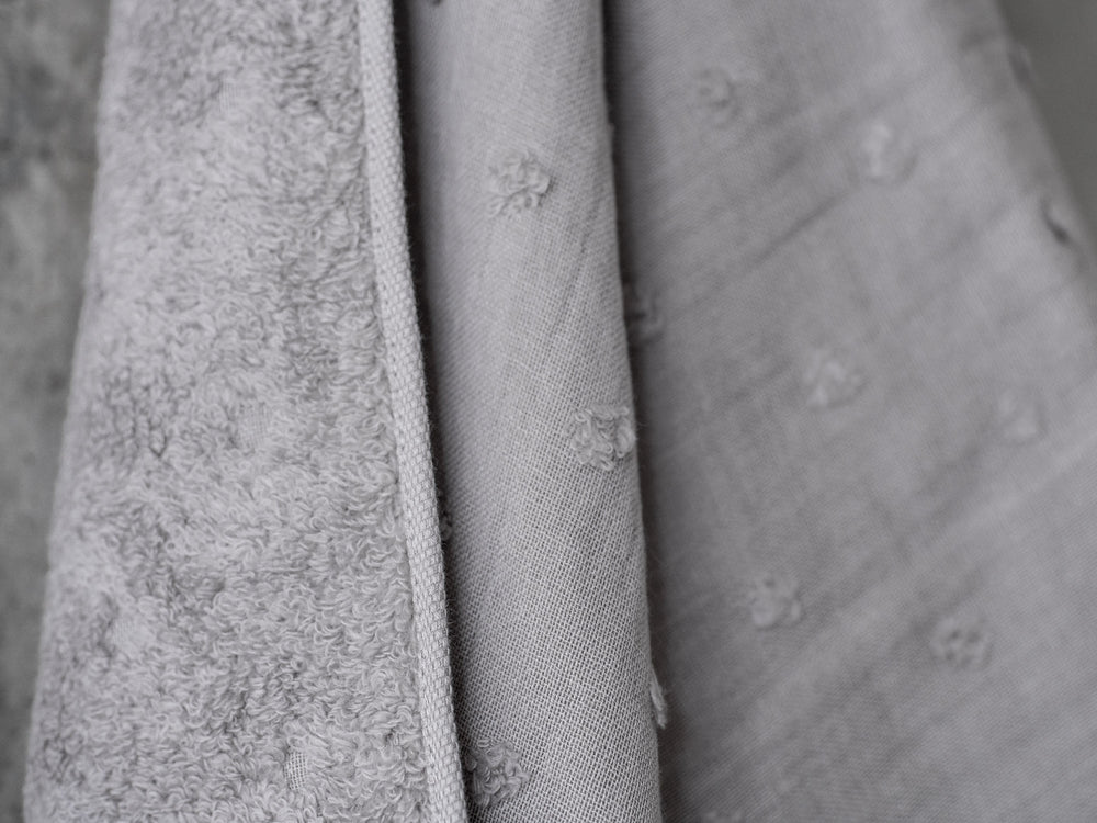 Zero Twist Gauze Dot Towel – Grey