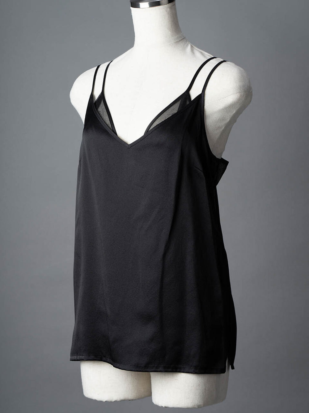 Silk Mesh Cami - Black