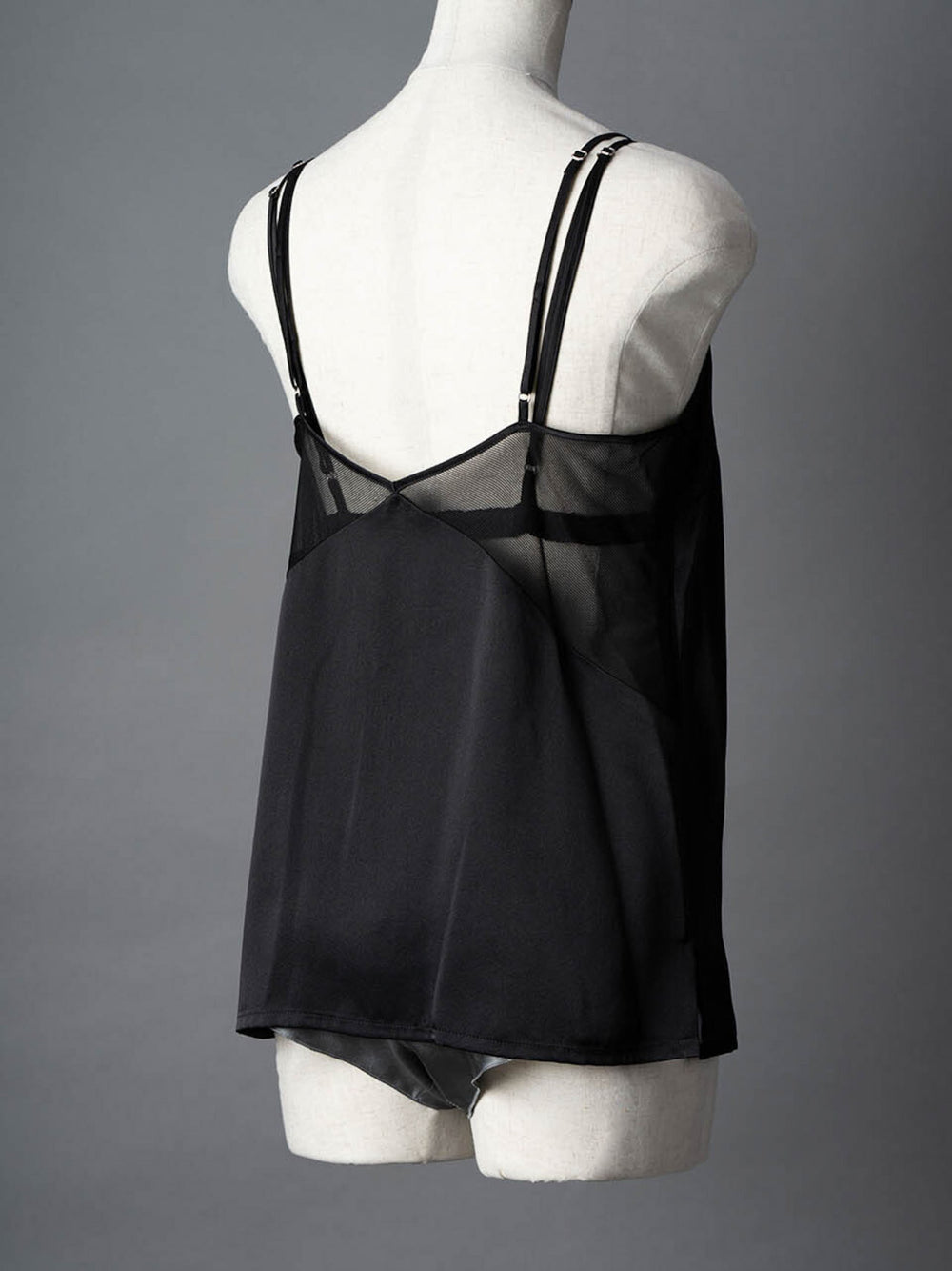 Silk Mesh Cami - Black