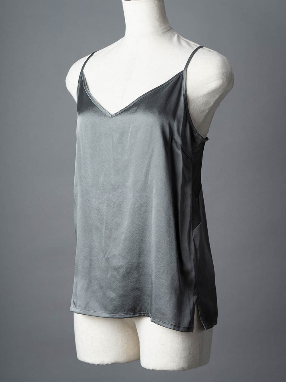 Silk Mesh Cami - Grey