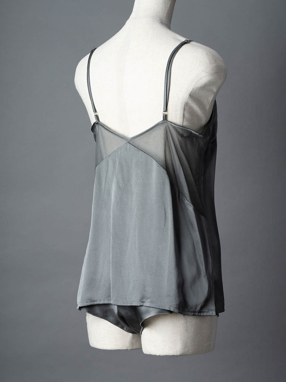 Silk Mesh Cami - Grey