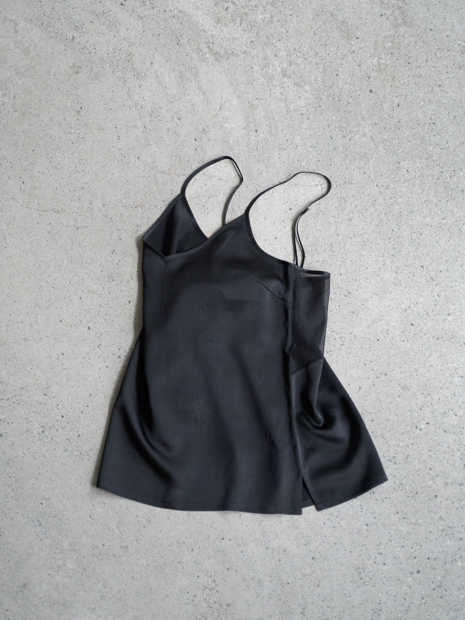 Silk Mesh Cami - Black