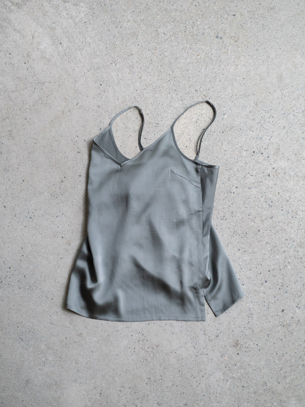 Silk Mesh Cami - Grey