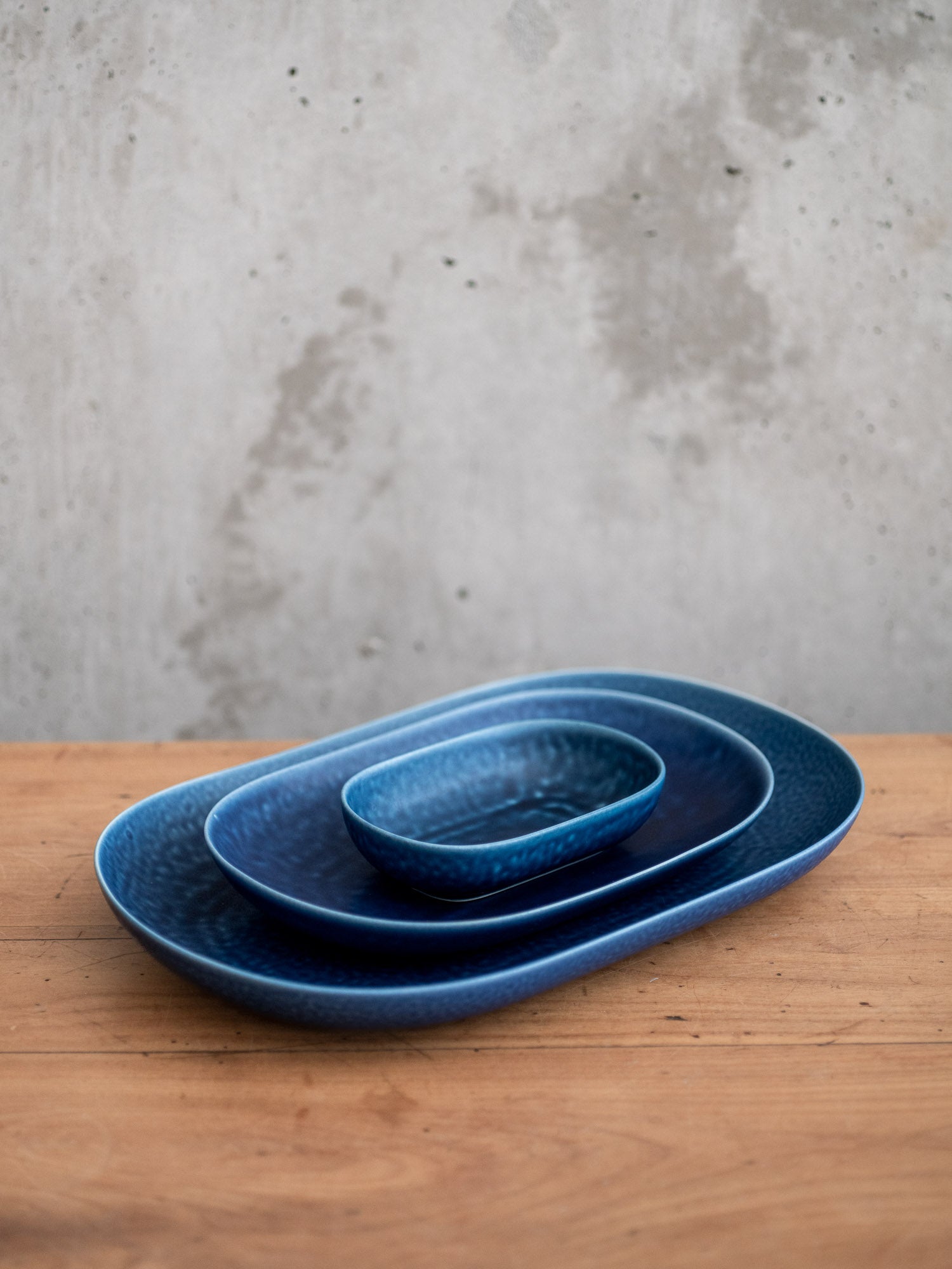 ReIRABO Oval Plate – Offshore Blue
