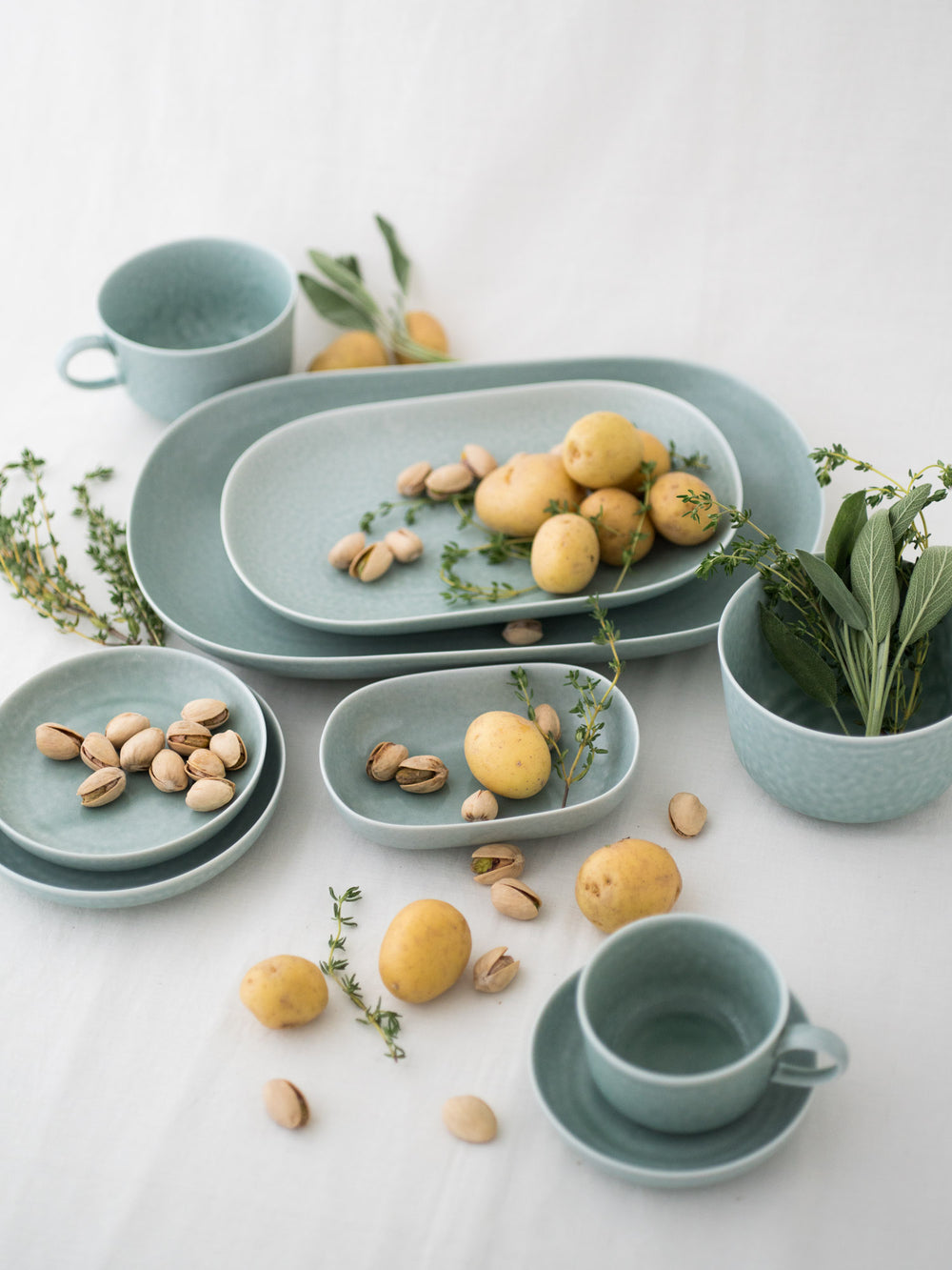ReIRABO Oval Plate – Spring Mint Green
